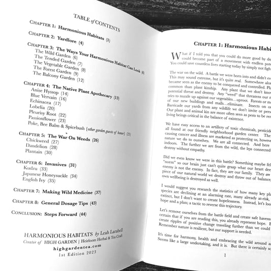 HARMONIOUS HABITATS BOOK