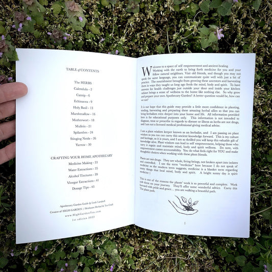 APOTHECARY GARDEN GUIDE BOOK